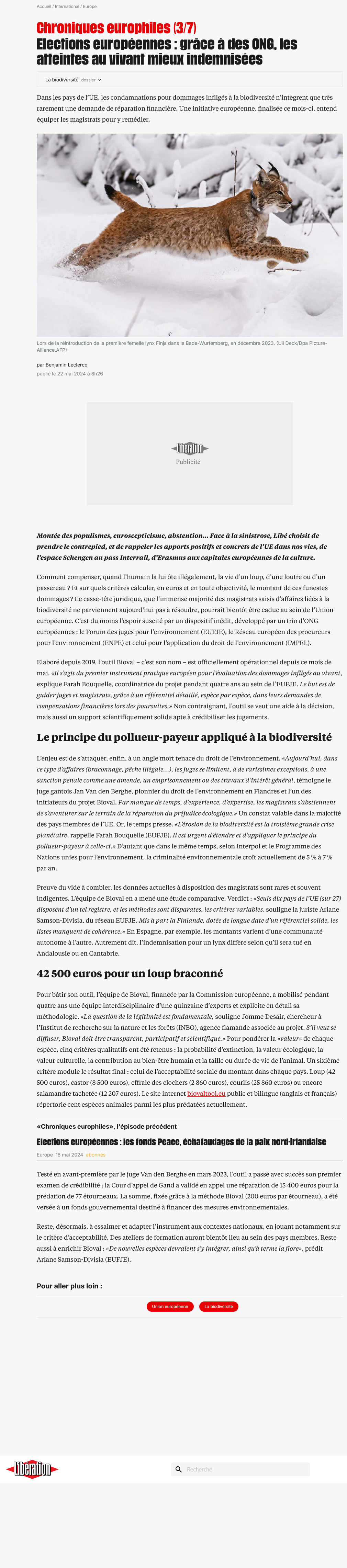 Screenshot 2024 05 27 at 14 49 56 Elections europennes grce des ONG les atteintes au vivant mieux indemnises